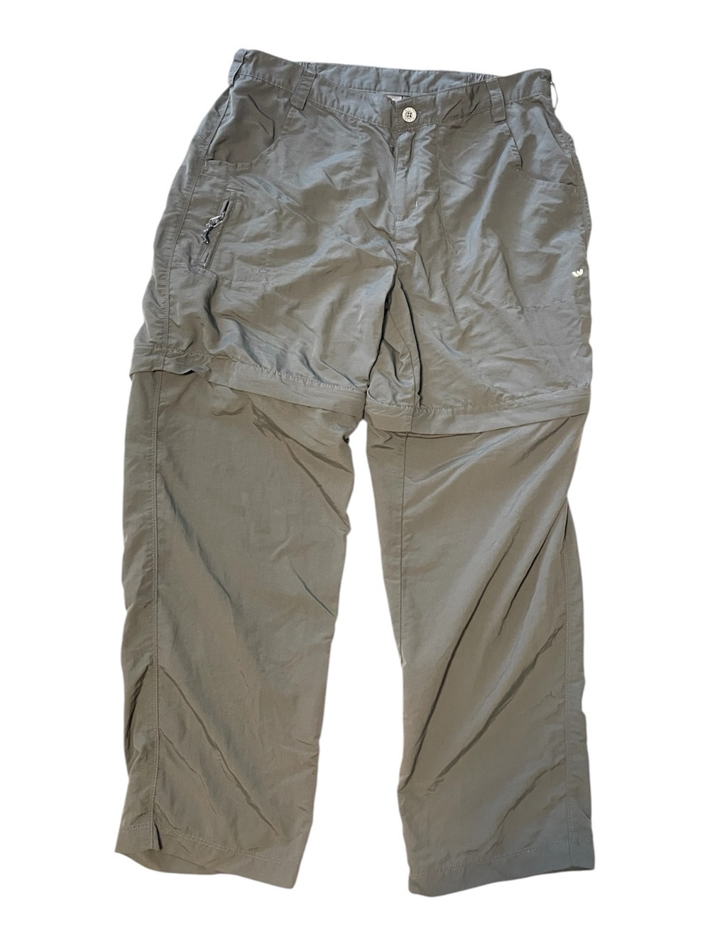 White Sierra Gray Convertible Cargo Pants Hiking Outdoor Men’s Size L 29” Inseam